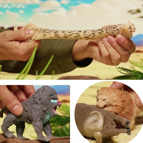 Дисплей стретч-іграшок у вигляді тварини – Вартові савани (10 шт.) (#sbabam)