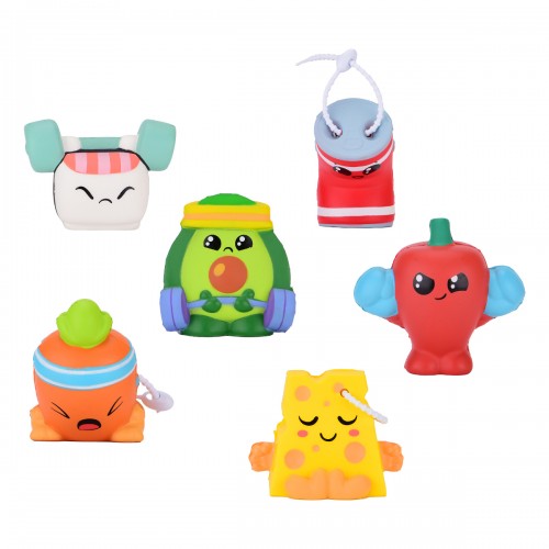 Дисплей игрушек-сквишей – Спортивные вкусняшки (6 шт.) (#sbabam)