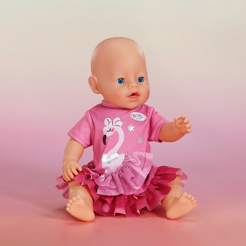 Одежда для куклы Baby Born – Платье с фламинго (43 см) (BABY born)