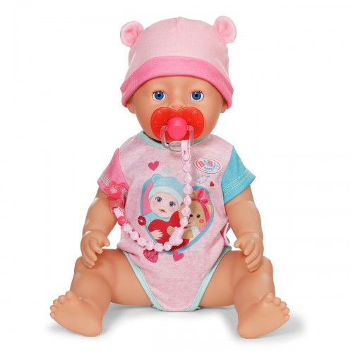 Пустышка для куклы Baby Born на клипсе (розовая) (BABY born)
