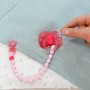 Пустышка для куклы Baby Born на клипсе (розовая) (BABY born)