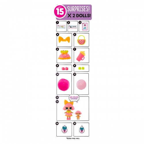 Ігровий набір з ляльками L.O.L. Surprise! серії Color change Me&My 2в1 – Крихітка та сестричка (L.O.L. Surprise!)