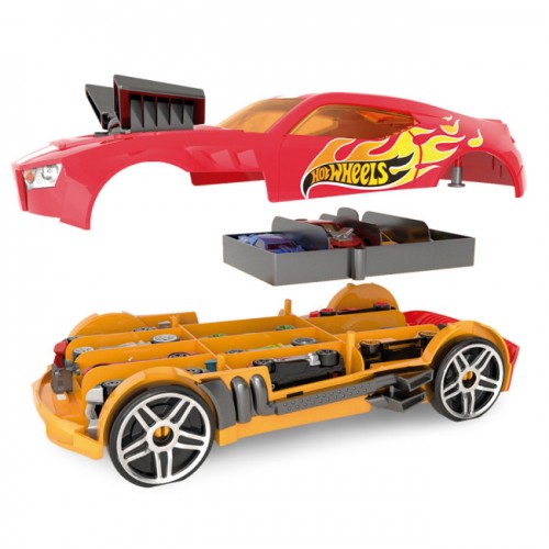 Гоночний автомобіль-гараж 2 в 1 (червоний) Hot Wheels (Hot Wheels)