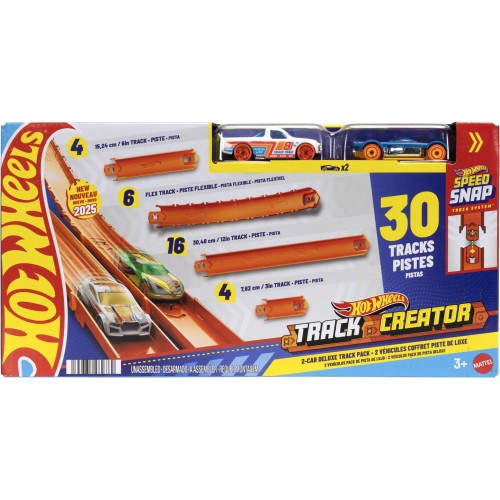 Великий набір доріжок для треку з 2 машинками серії "Track Creator" Hot Wheels (Hot Wheels)