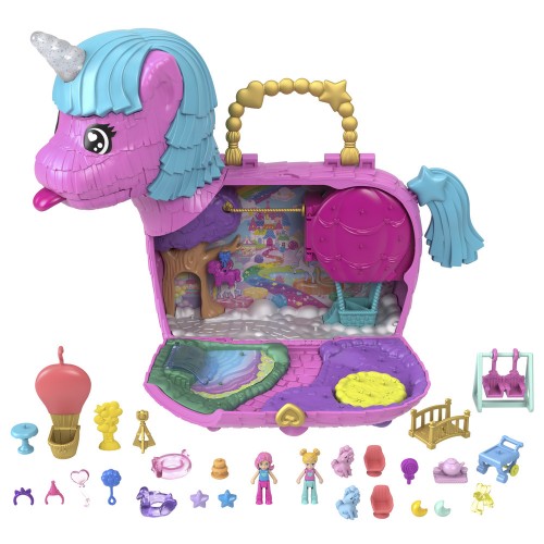 Ігровий набір "Святкова вечірка єдинорогів" Polly Pocket (Полли Покет)