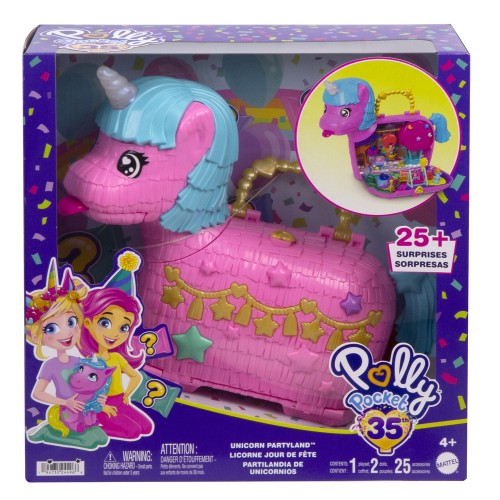 Ігровий набір "Святкова вечірка єдинорогів" Polly Pocket (Полли Покет)