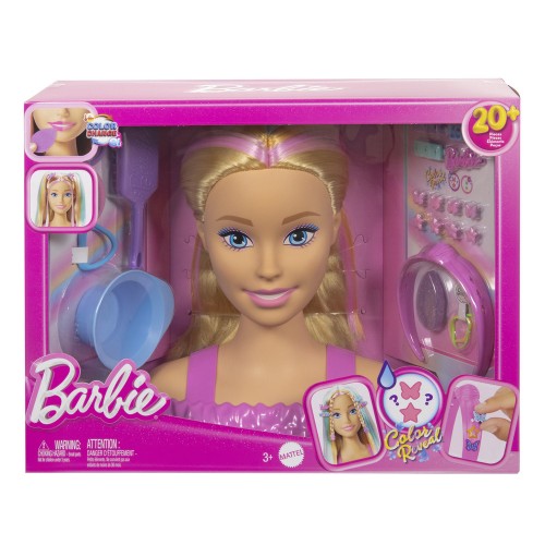 Лялька-манекен для зачісок "Кольорове перевтілення" Barbie з аксесуарами (Barbie)