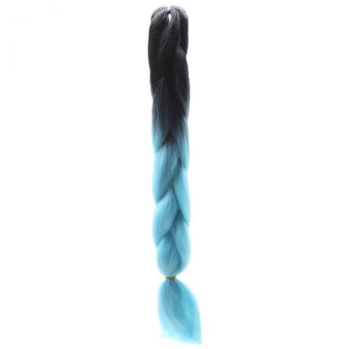 Канекалон "Омбре" 60 см чорно-синій (MiC)