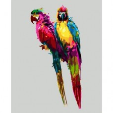 Картина по номерам "Цветные попугаи"