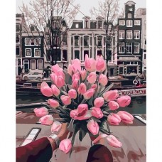 Картина по номерам "Весенние тюльпаны"