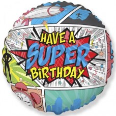 Фольгированный шарик "Super Birthday"