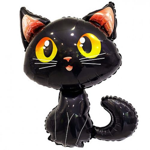Шар фольгированный "Черный кот" (MiC)