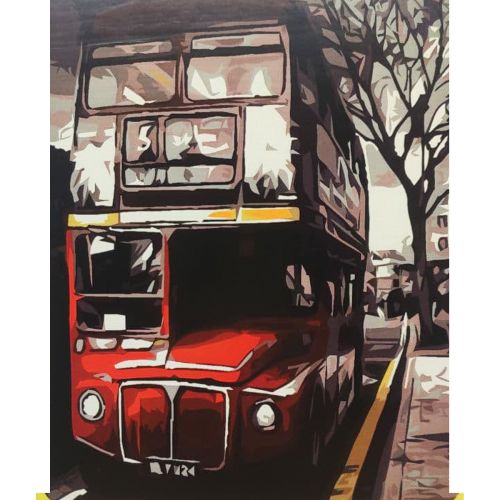 Картина по номерам "Лондонский автобус" ★★★ (Оптифрост)
