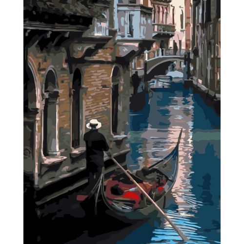 Картина по номерам "Венецианский гондольер" ★★★★ (Оптифрост)