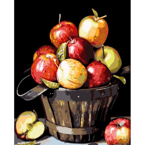 Картина по номерах "Яблука у кошику" ★★★ (Оптифрост)