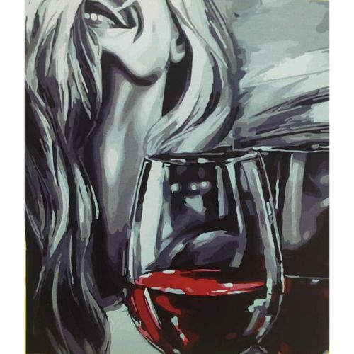 Картина по номерам "Бокал красного вина" ★★★ (Оптифрост)