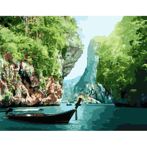 Картина по номерам "Тропическая сказка Краби в Таиланде" ★★★★ (Strateg)