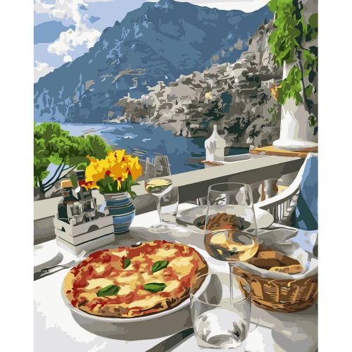 Картина по номерам "Завтрак в горах" (Strateg)