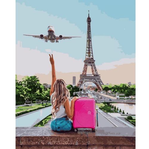 Картина по номерам "Желанный отпуск в париже" (Strateg)