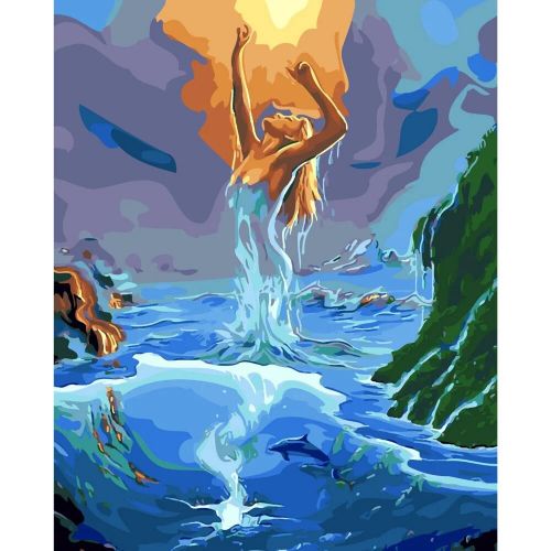 Картина по номерам "Богиня воды" (MiC)