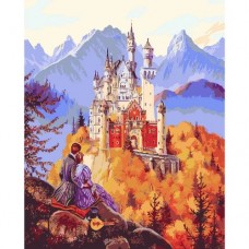 Картина по номерам "Замок в золоте деревьев"