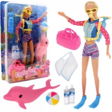 Игровой набор "DEFA LUCY: Кукла дайвер с дельфином"