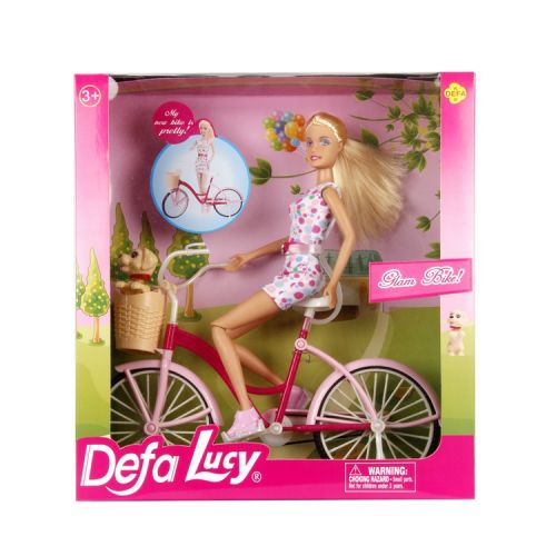 Игровой набор "Кукла на велосипеде" (DEFA)