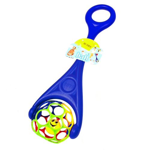 Каталка с шариком-погремушкой "Oball" (синяя) (MiC)