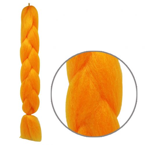 Канекалон люминесцентный 60 см, оранжевый (MiC)