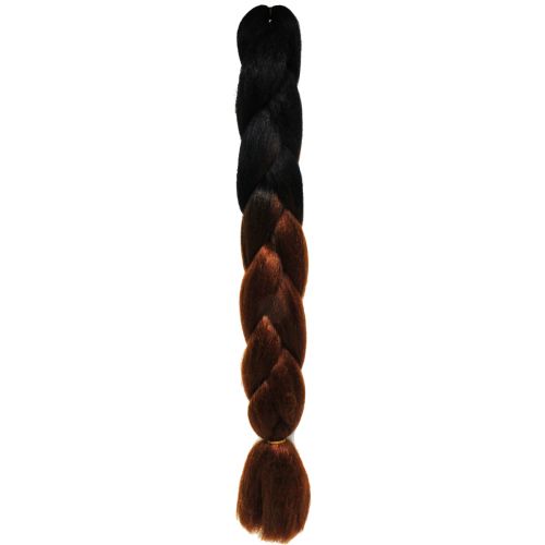 Канекалон "Омбре" 60 см, черно-коричневый (MiC)