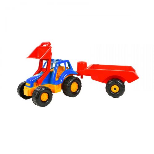 Игрушка "Трактор" с прицепом (синий)