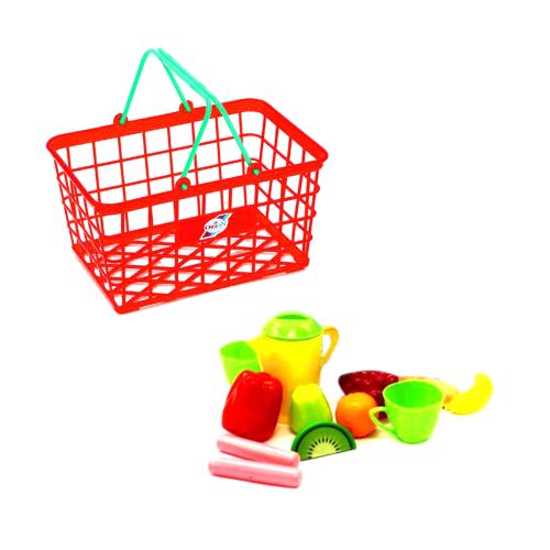 Кошик "Супермаркет М", 12 предметів (червона) (Орион)