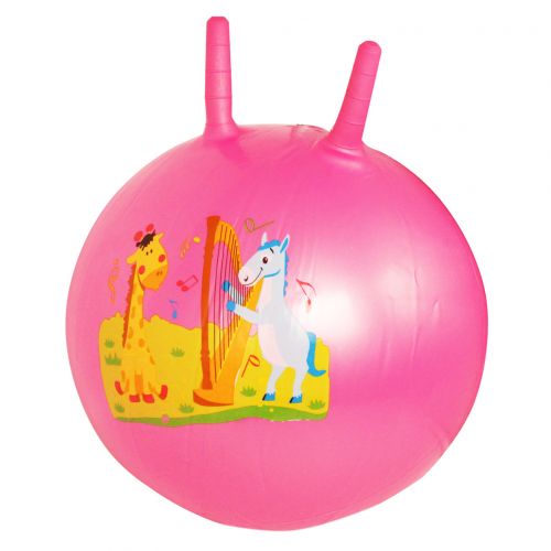 М'яч для фітнесу "Рога" 50 см, рожевий (MiC)