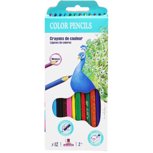 Кольорові олівці, 12 кольорів (MiC)
