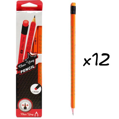 Простые карандаши "Chao Ying", 12 шт. (оранжевый) (Chao Ying)