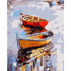 Картина по номерам "Одинокие лодки"