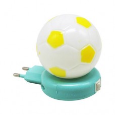 Светильник "Футбольный мяч", бирюзовый (мяч бело-желтый)