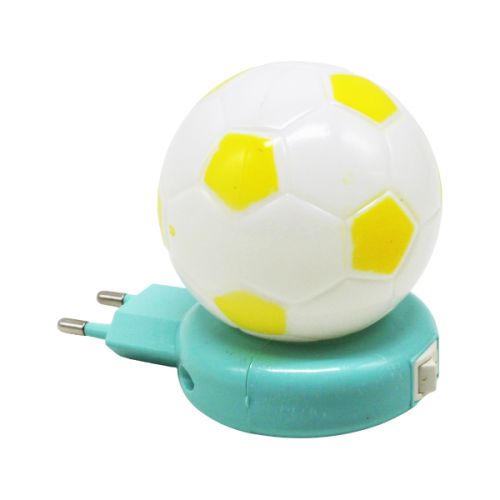 Світильник "Футбольний м'яч", бірюзовий (м'яч біло-жовтий) (MiC)