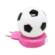 Светильник "Футбольный мяч", розовый (мяч бело-чорний)