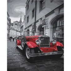 Картина по номерам "Красное авто"