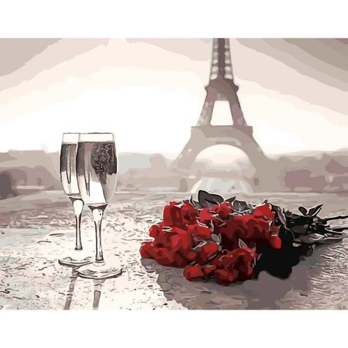 Картина за номерами "Троянди у парижі" (Strateg)