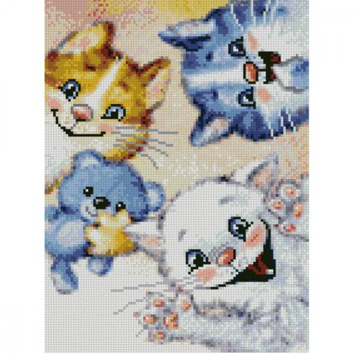 Алмазна мозаїка "Привіт від котиків" (Strateg)