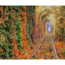 Алмазная мозаика "Осенний тунель"