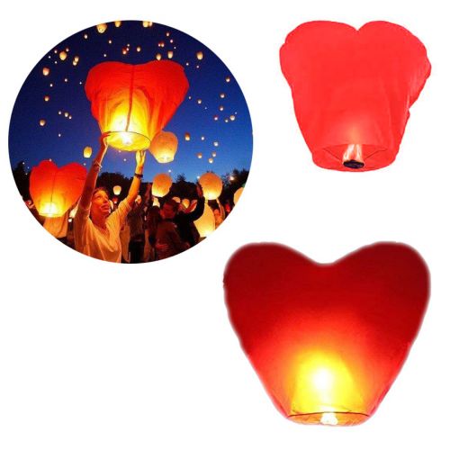 Китайський ліхтарик "Серце", червоний (MiC)