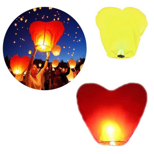 Китайський ліхтарик "Серце", жовтий (MiC)