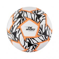 Мяч футбольный "TK Sport", бело-оранжевый