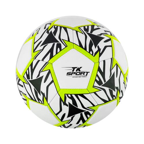 Мяч футбольный "TK Sport", бело-салатовый (MiC)