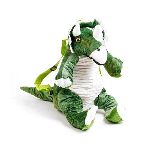 М'яка іграшка-рюкзак "Динозавр: Трицератопс", зелений (MiC)