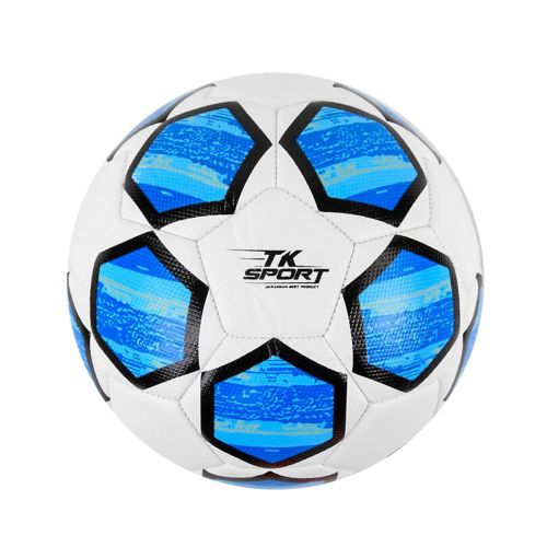 М'яч футбольний №5 "TK Sport", блакитний (MiC)