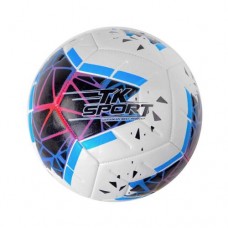 Мяч футбольный "TK Sport", бело-синий